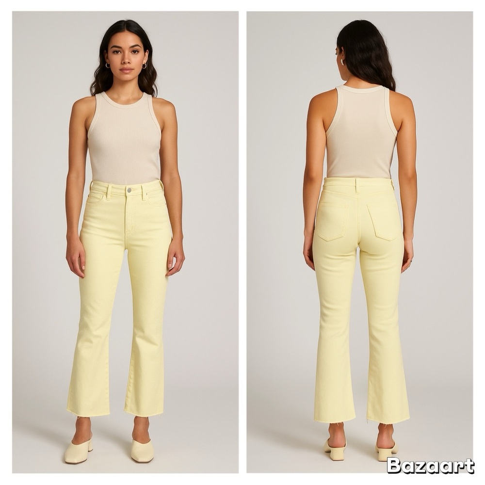 NWT Etica Pants Sz 25 | Light Yellow  Sustainable Denim